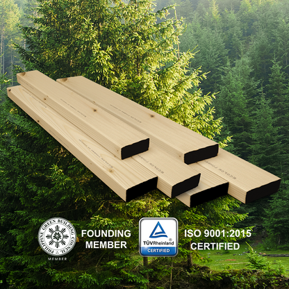 Matimco Ecofor Lumber S4S Smooth Side / Kiln Dried 2 inches variant 8 feet (Makinis) Durable