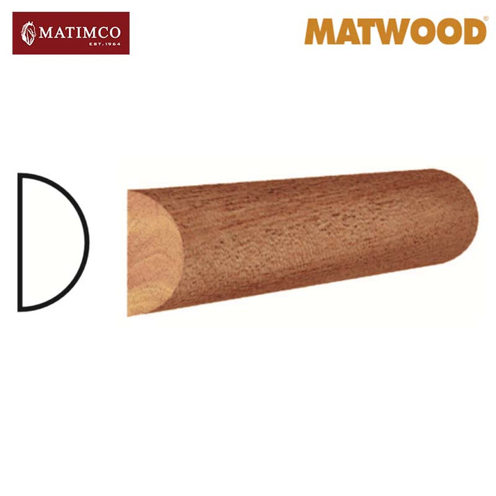 Matimco Matwood Basic Mouldings – Half Round 1/2×1 (8 feet)