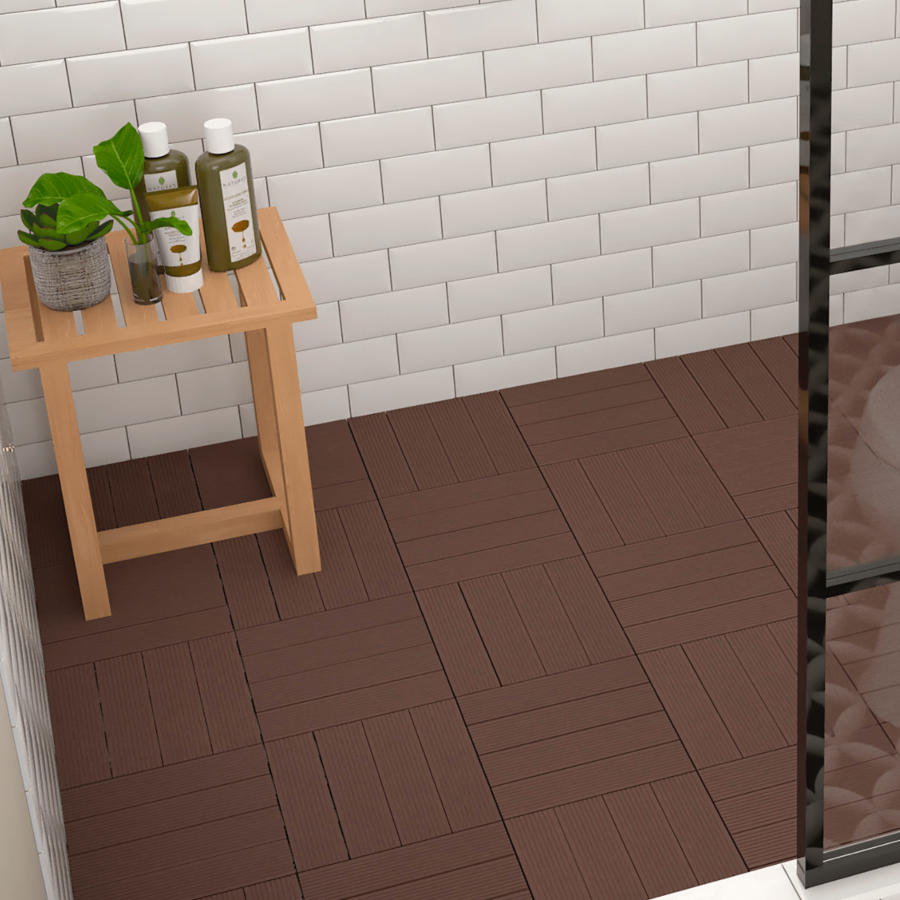 Matimco Nuwood Deck Tiles Grooved Outdoor Wood Tiles