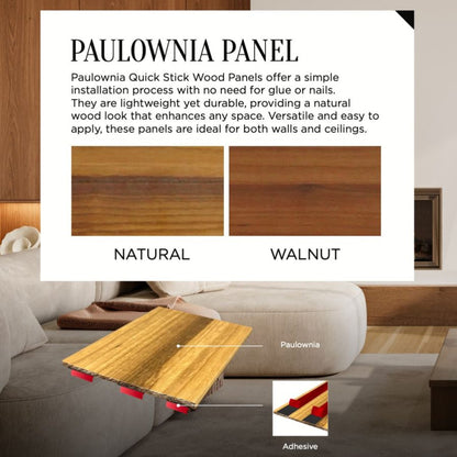 Matimco Matwood Quick Stick Real Wood Panels (Paulownia)