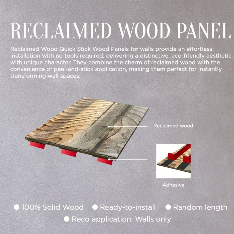 Matimco Matwood Quick Stick Real Wood Panels (Reclaimed Wood)