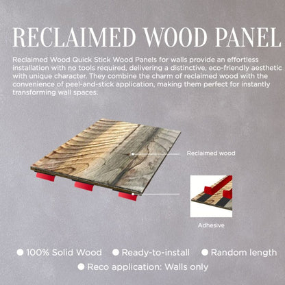 Matimco Matwood Quick Stick Real Wood Panels (Reclaimed Wood)